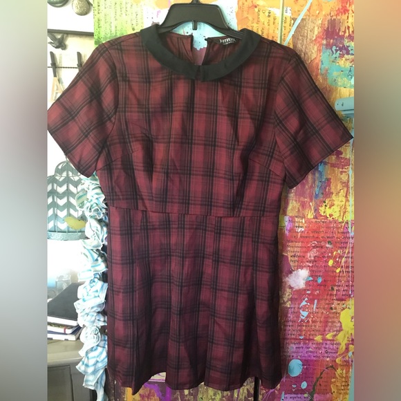 Disturbia Dresses & Skirts - Disturbia goth plaid dress size 12